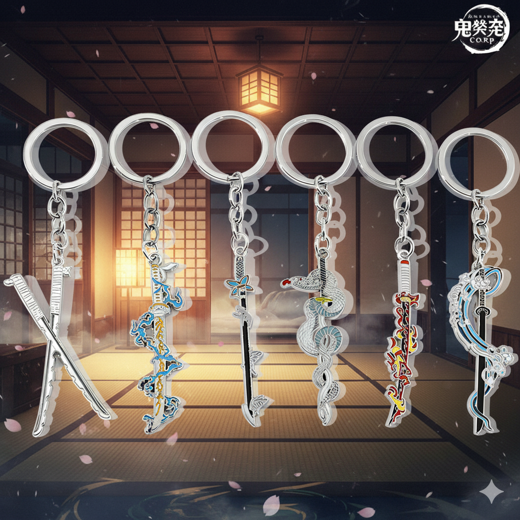 Anime Cosplay Sword - Demon Slayer Keychain Anime Cosplay Accessory