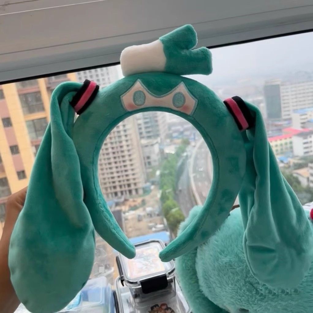 Anime Cosplay Makeup - Hatsune Miku Anime Plush Headband Soft