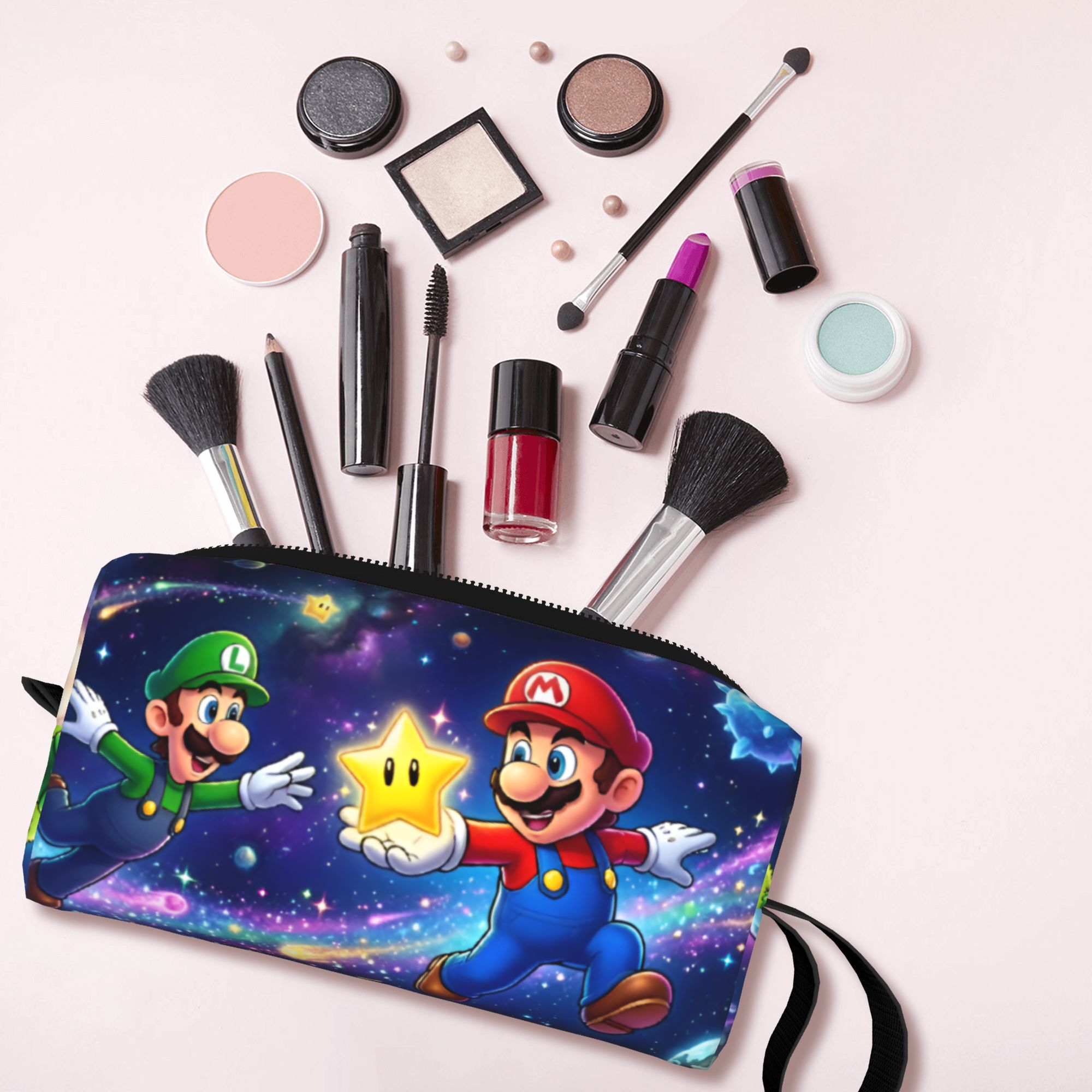 Anime Cosplay Makeup - Custom M-Marios Makeup Bag Women Travel