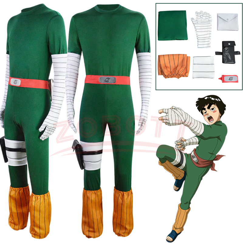 Men Cosplay Rock Lee Costumes  - Anime Cosplay Ninja ulasan dan harga