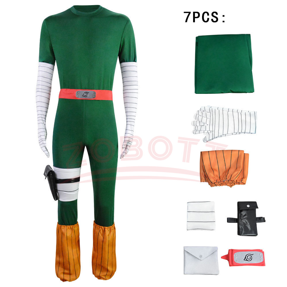 Men Cosplay Rock Lee Costumes  - Anime Cosplay Ninja ulasan dan harga