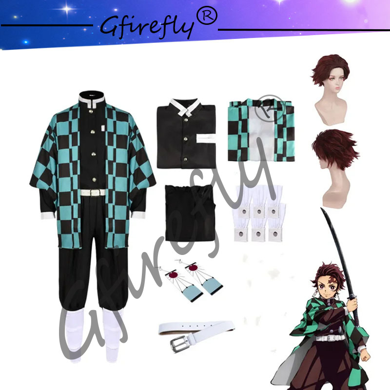 Kamado Tanjirou Cosplay Costum - Anime Cosplay Sword ulasan dan harga