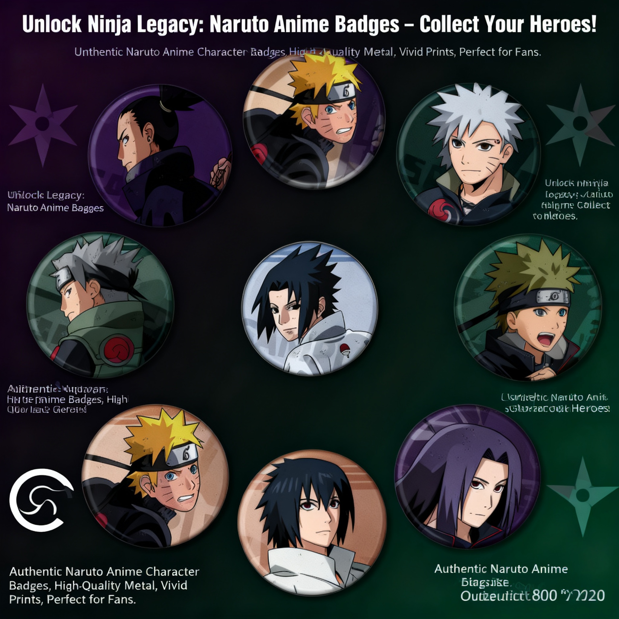 Naruto Anime Badge Pin Set Kak - Anime Cosplay Naruto ulasan dan harga