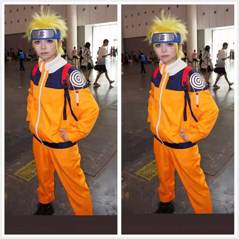 Uzumaki Cosplay Costume Orange - Anime Cosplay Ninja ulasan dan harga