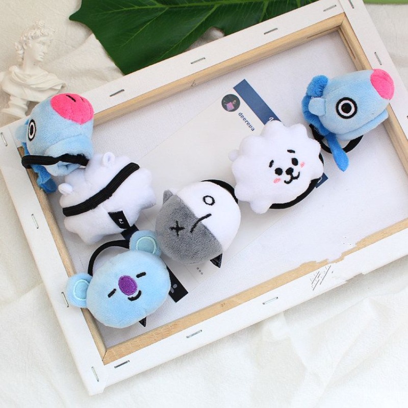 Kawaii BT21 Plush Hair Rope An - Anime Cosplay Images ulasan dan harga