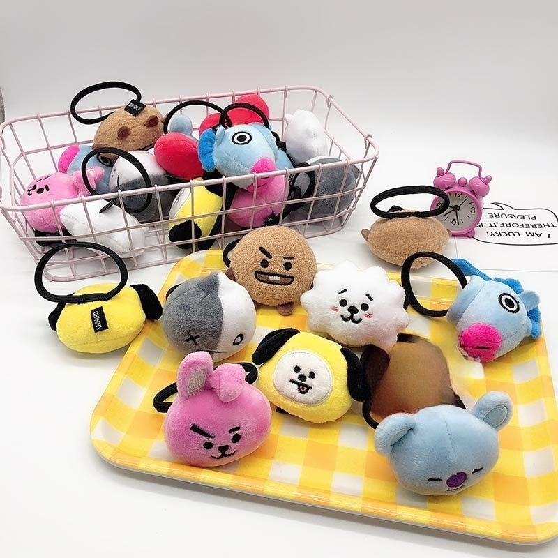 Kawaii BT21 Plush Hair Rope An - Anime Cosplay Images ulasan dan harga