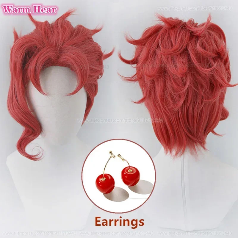 Noriaki Kakyoin Synthetic Unis - Anime Cosplay With Red Hair ulasan dan harga