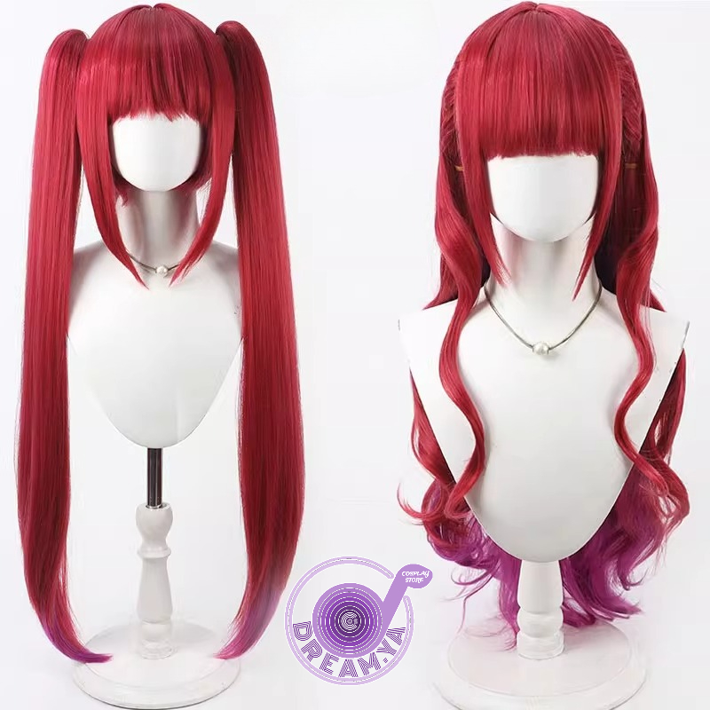 Houshou Marine Cosplay Wig Vtu - Anime Cosplay With Red Hair ulasan dan harga