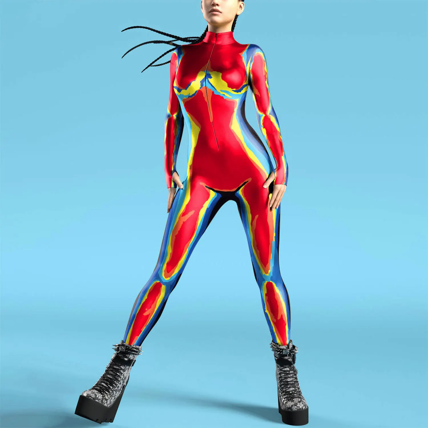 Women 3D Print Zentai Bodysuit - Anime Cosplay Images ulasan dan harga