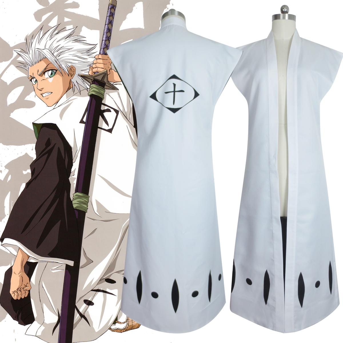 IN STOCK Toshiro Hitsugaya Tou - Bleach Captain Coat ulasan dan harga