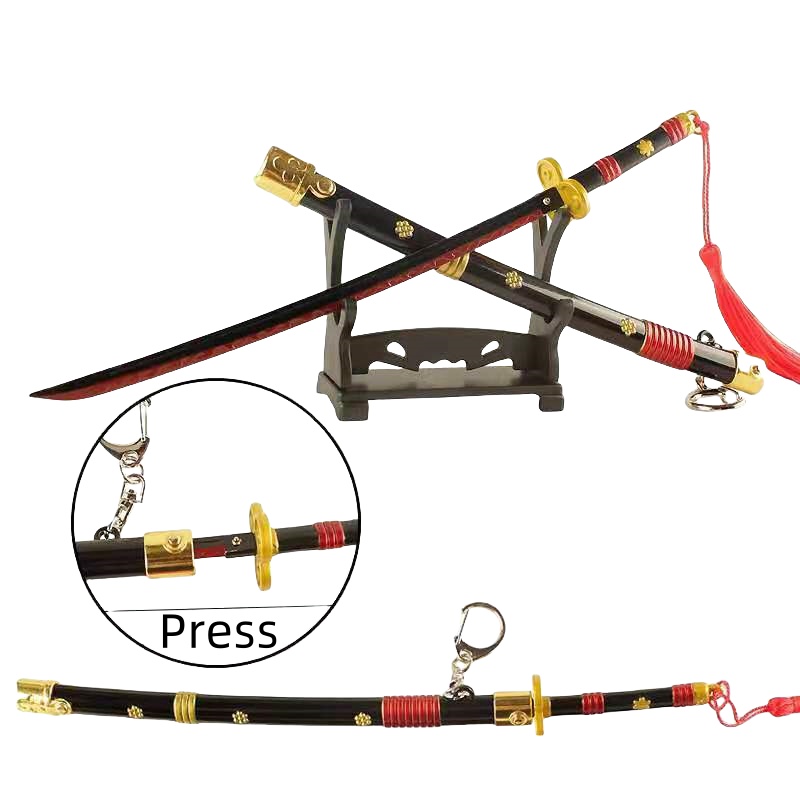 22cm One Piece Katana Swords E - Anime Cosplay Real ulasan dan harga