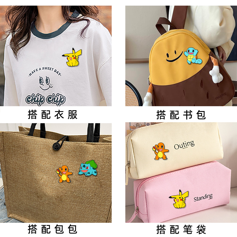 4Pcs Pokemon Enamel Pins Set,  - Anime Cosplay Pokemon ulasan dan harga