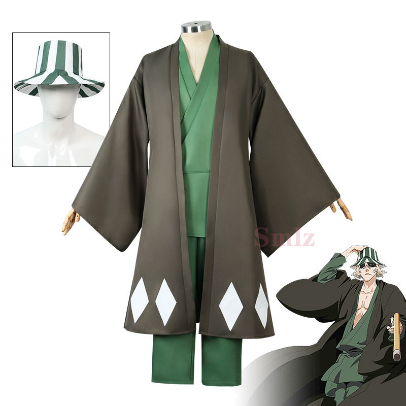 Urahara Kisuke Cospaly Anime B - Bleach Captain Coat ulasan dan harga