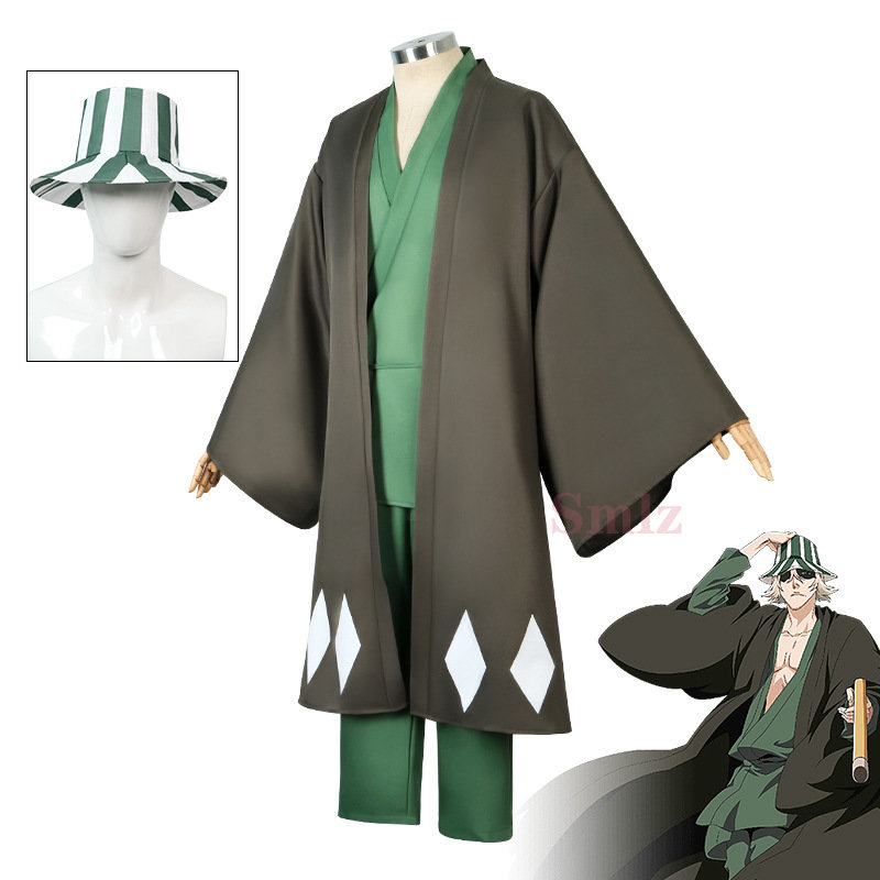 Urahara Kisuke Cospaly Anime B - Bleach Captain Coat ulasan dan harga