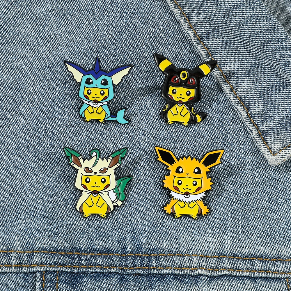 9 Pcs Creative Cartoon Brooch  - Anime Cosplay Pokemon ulasan dan harga