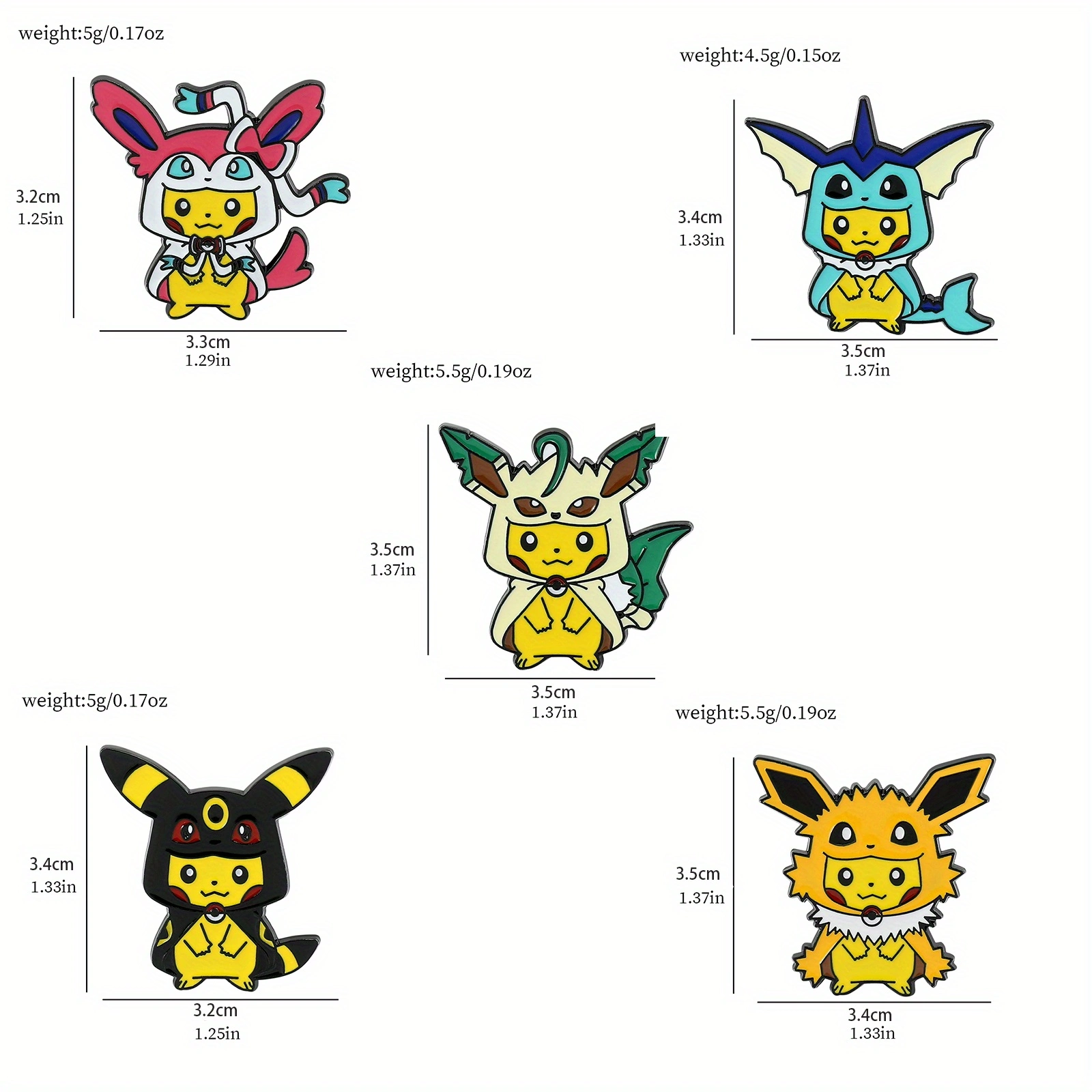 9 Pcs Creative Cartoon Brooch  - Anime Cosplay Pokemon ulasan dan harga