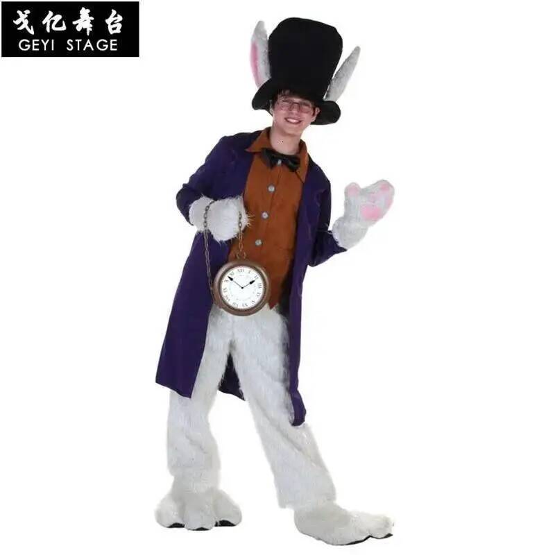 Alice Clothes White Child Rabb - Anime Cosplay Dress For Men ulasan dan harga