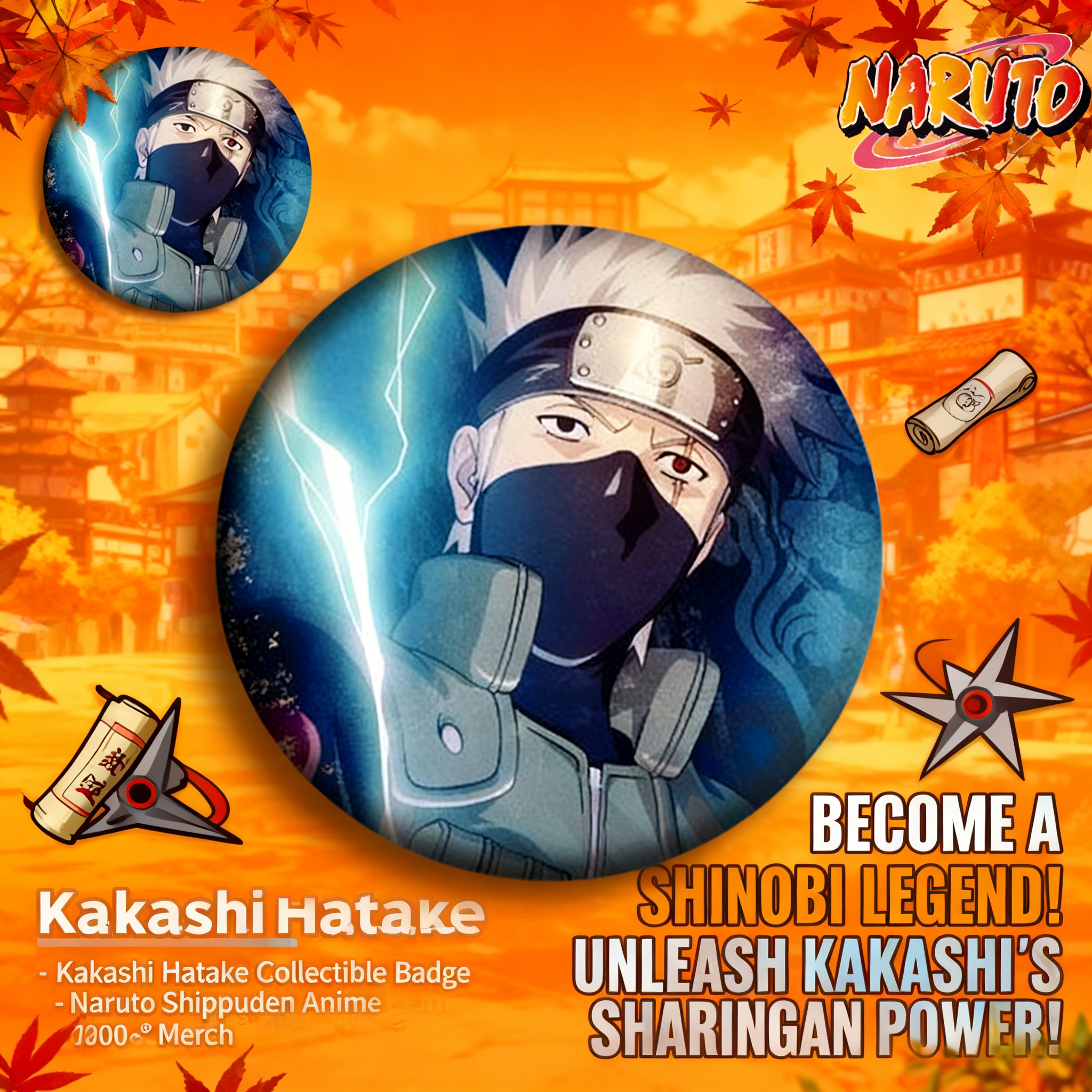 Naruto Anime Badge Pin 58mm Sa - Anime Cosplay Naruto ulasan dan harga