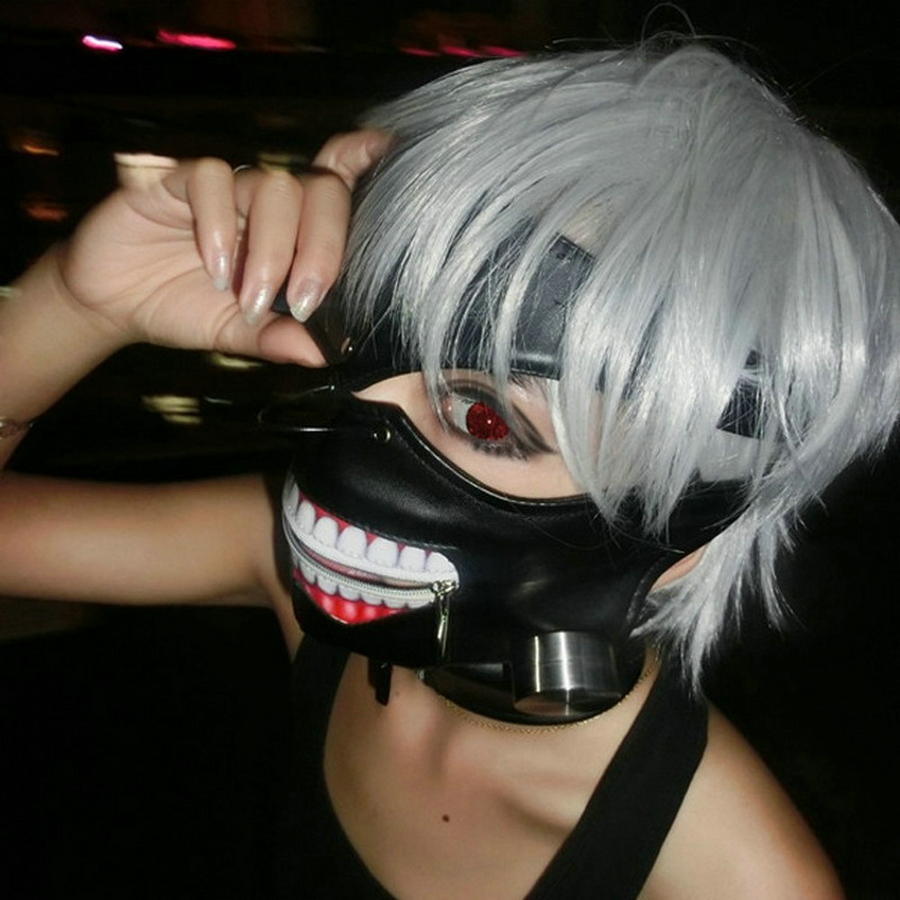 Cosplay Tokyo Ghoul Kaneki Ken - Tokyo Ghoul Mask ulasan dan harga