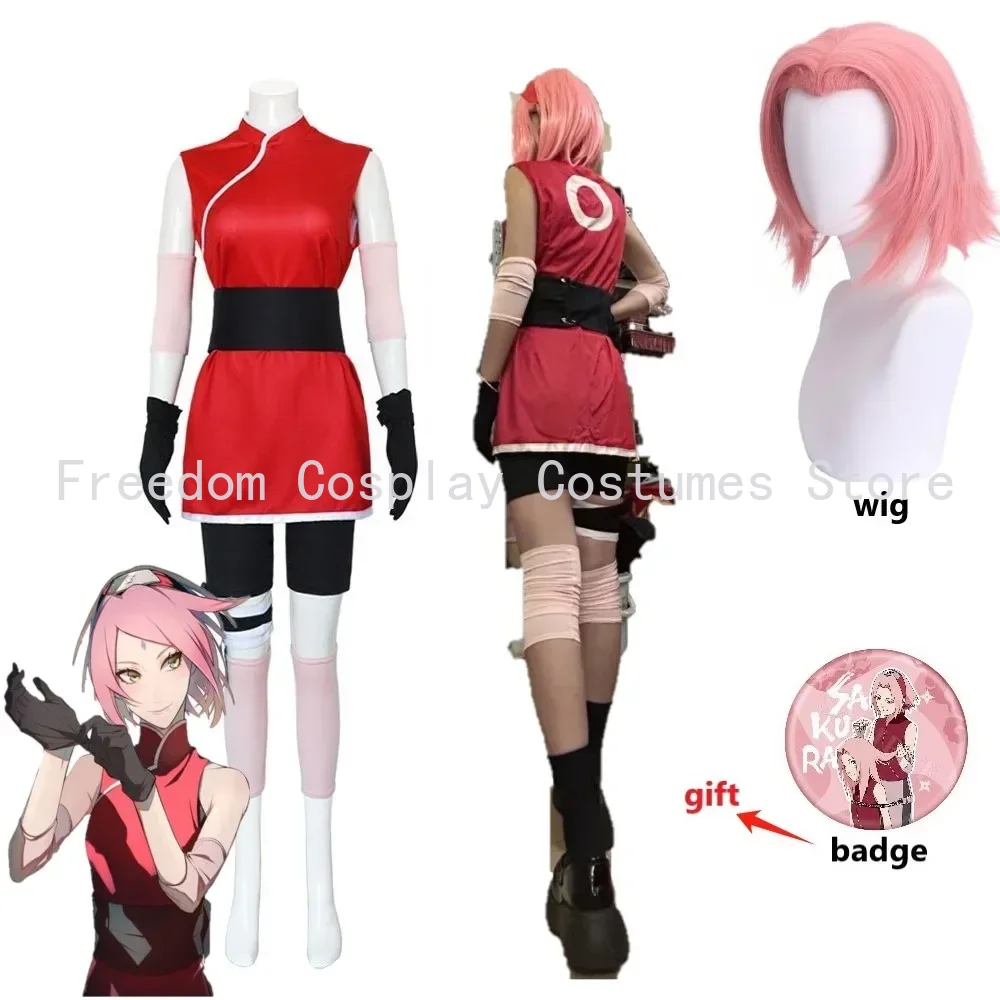 Anime Haruno Sakura Cosplay Sh - Anime Cosplay Ninja ulasan dan harga