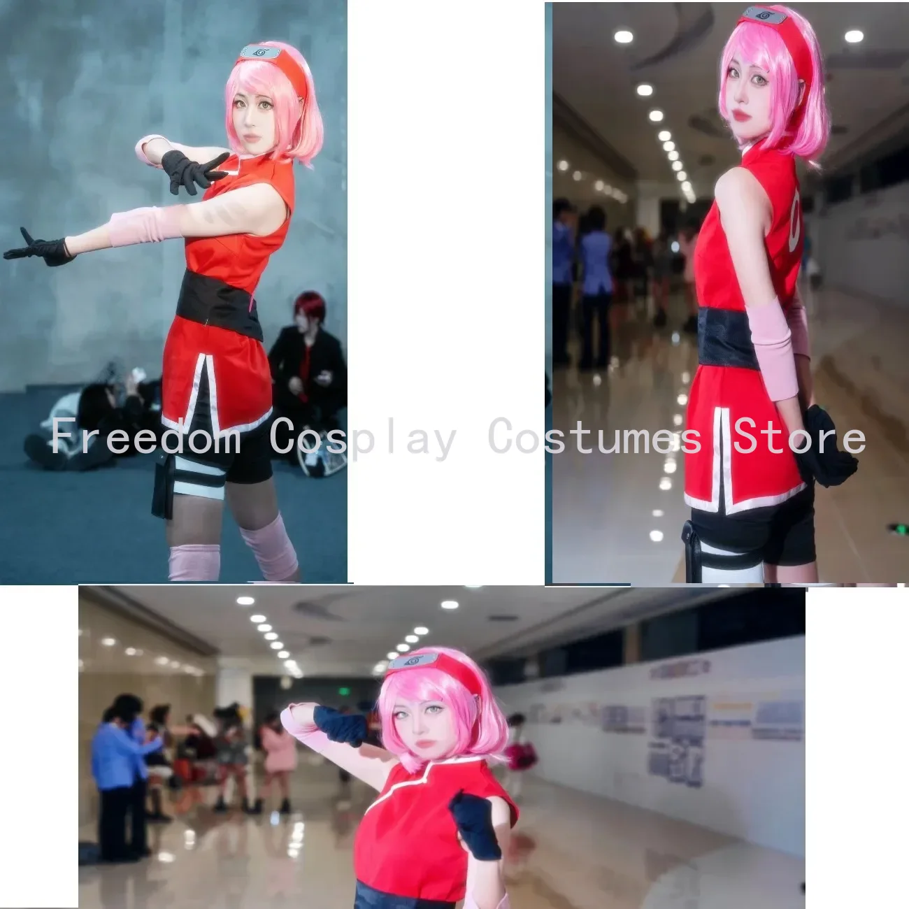 Anime Haruno Sakura Cosplay Sh - Anime Cosplay Ninja ulasan dan harga