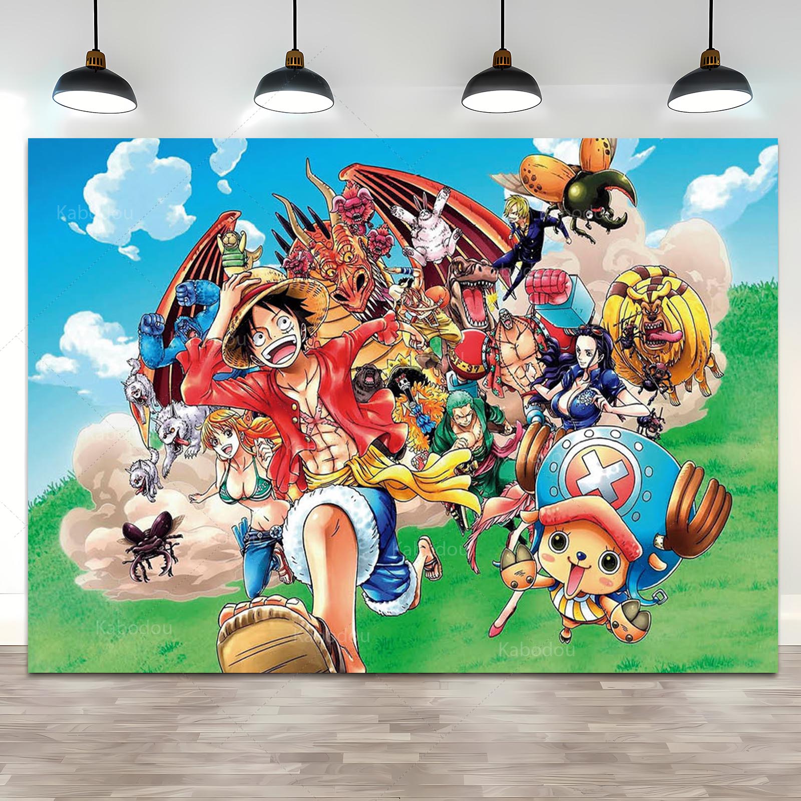 Anime One Piece Luffy Backdrop - Anime Cosplay Pokemon ulasan dan harga