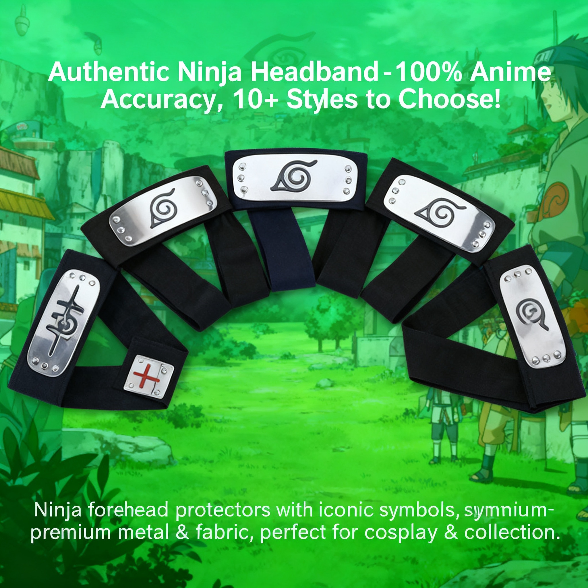 Naruto Cosplay Headband Leaf V - Anime Cosplay Naruto ulasan dan harga