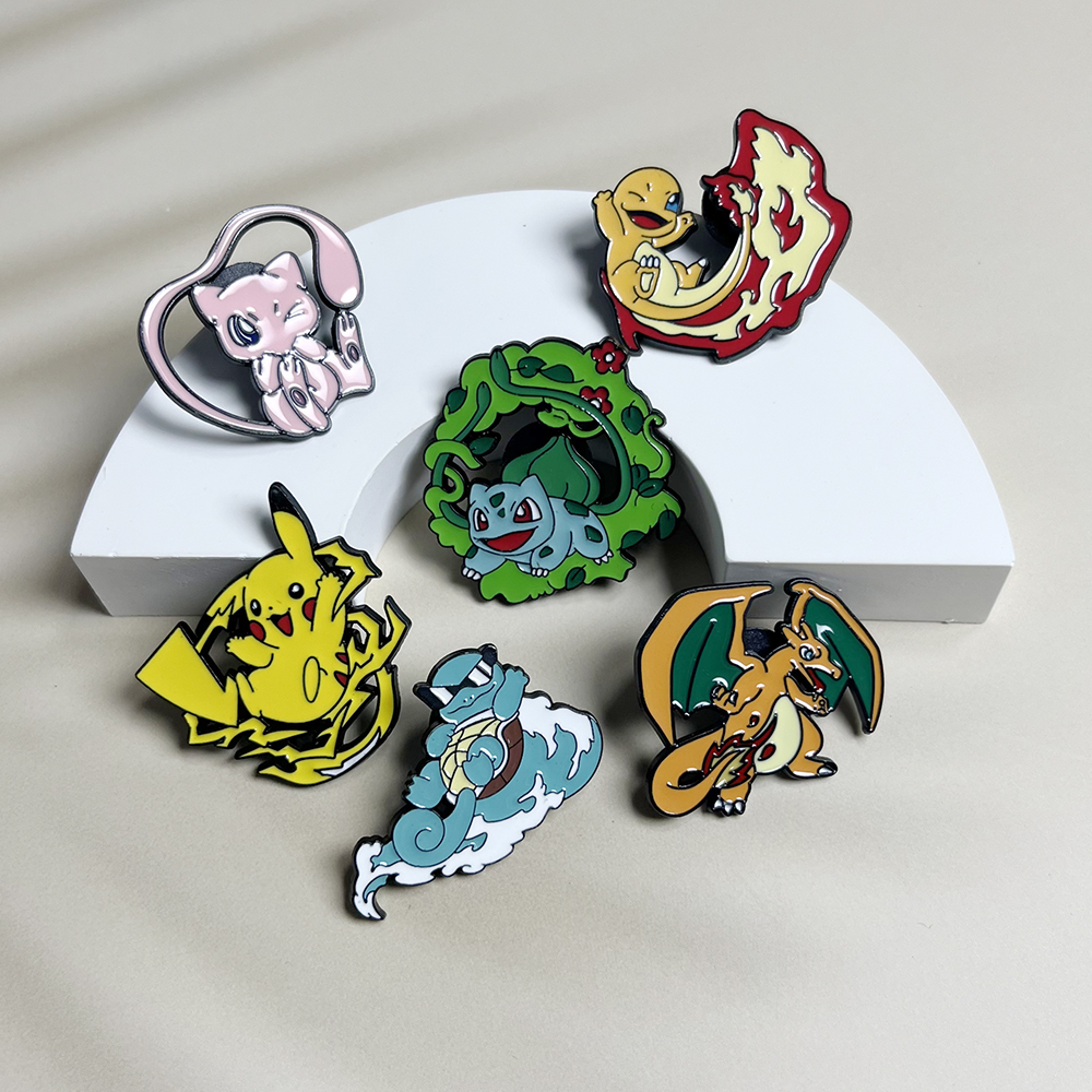 6pcs Anime Pins Set Pokemon En - Anime Cosplay Pokemon ulasan dan harga